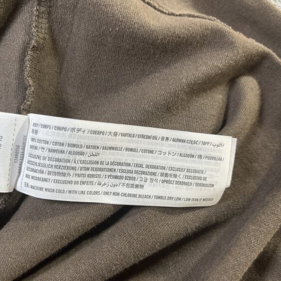 Abercrombie &‎ Fitch Shirt Mens Medium Brown Premium Essentials Oversized Tee - Picture 7 of 10